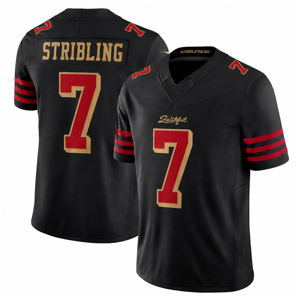 Kooe SF.49ers #7 De'Zhaun Stribling Player Black Limited Rivalries Collection Home Game Stitched Jerseys