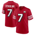 Kooe SF.49ers #7 De'Zhaun Stribling Player Red 80th Game Home Stitched Jerseys