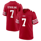 Kooe SF.49ers #7 De'Zhaun Stribling Player Red Game Home Stitched Jerseys