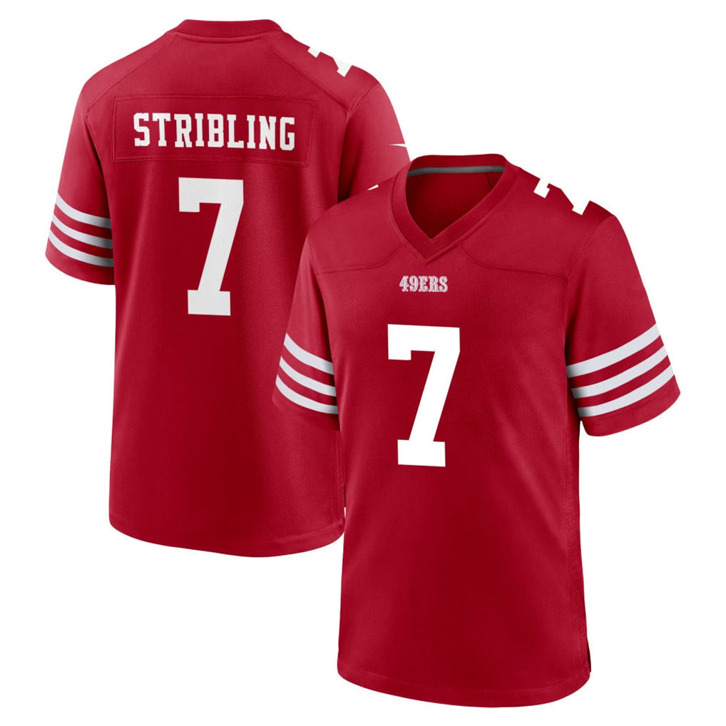 Kooe SF.49ers #7 De'Zhaun Stribling Player Red Game Home Stitched Jerseys