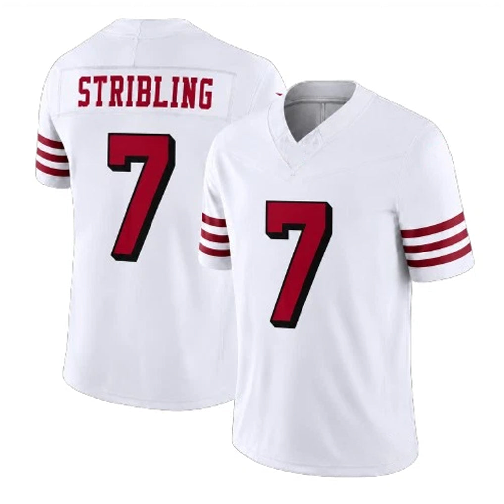 Kooe SF.49ers #7 De'Zhaun Stribling Player White Limited Alternate Vapor F.U.S.E. Home Game Stitched Jerseys