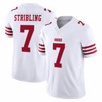 Kooe SF.49ers #7 De'Zhaun Stribling Player White Limited Vapor F.U.S.E. Home Game Stitched Jerseys
