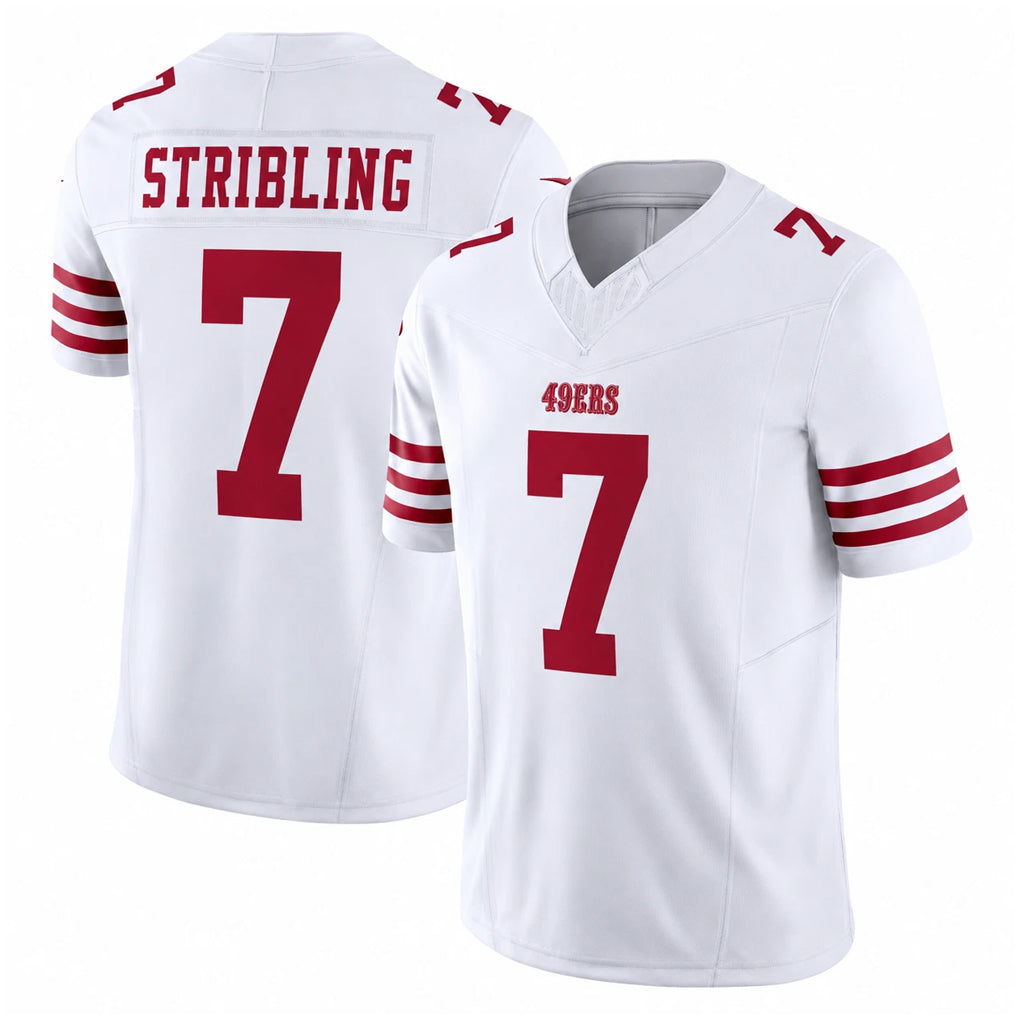 Kooe SF.49ers #7 De'Zhaun Stribling Player White Limited Vapor F.U.S.E. Home Game Stitched Jerseys