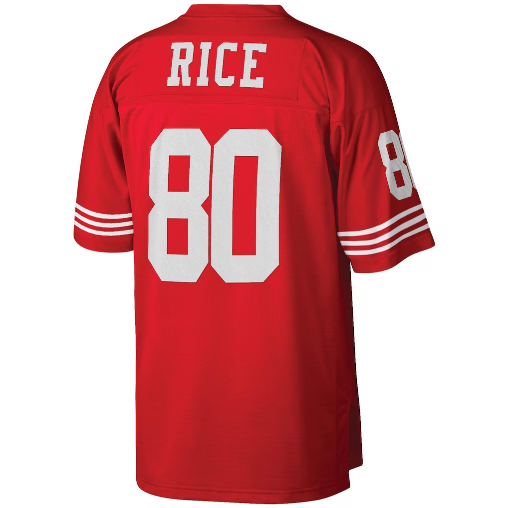 Kooe SF.49ers #80 Jerry Rice Mitchell & Ness Scarlet Big & Tall 1990 Retired Player Replica Stitched Puhic Jersey