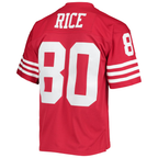 Kooe SF.49ers #80 Jerry Rice Mitchell & Ness Scarlet Legacy Replica Jersey Stitched Puhic Game Jerseys