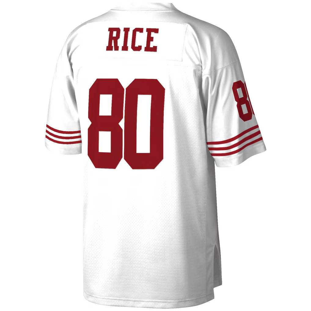 Kooe SF.49ers #80 Jerry Rice Mitchell & Ness White Legacy Replica Stitched Puhic  Jersey