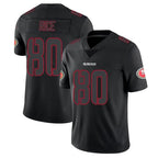 Kooe SF.49ers #80 Jerry Rice Player Black Limited Rush Impact Stitched Jerseys