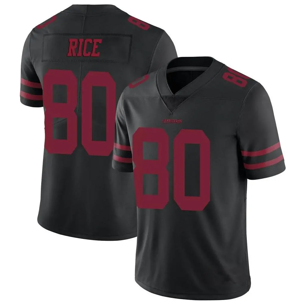 Kooe SF.49ers #80 Jerry Rice Player Black Vapor Untouchable Limited Throwback Stitched Jerseys
