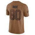 Kooe SF.49ers #80 Jerry Rice Player Brown Salute To Service Limited Stitched Jerseys