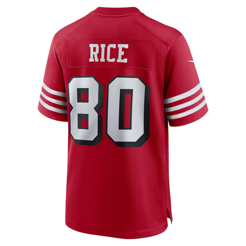Kooe SF.49ers #80 Jerry Rice Scarlet Retired Player Alternate Game Stitched Jerseys