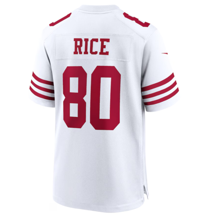 Kooe SF.49ers #80 Jerry Rice White Retired Player Game American Stitched Jersey