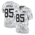 Kooe SF.49ers #85 George Kittle Player Arctic Camo Limited Salute To Service Home Game Stitched Jerseys