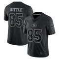 Kooe SF.49ers #85 George Kittle Player Black RFLCTV Limited Stitched Jerseys