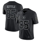 Kooe SF.49ers #85 George Kittle Player Black RFLCTV Limited Stitched Jerseys