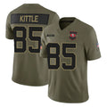 Kooe SF.49ers #85 George Kittle Player Olive 2025 Salute To Service Limited Home Game Stitched Jerseys