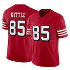 Kooe SF.49ers #85 George Kittle Player Red Limited Alternate Vapor F.U.S.E. Home Game Stitched Jerseys