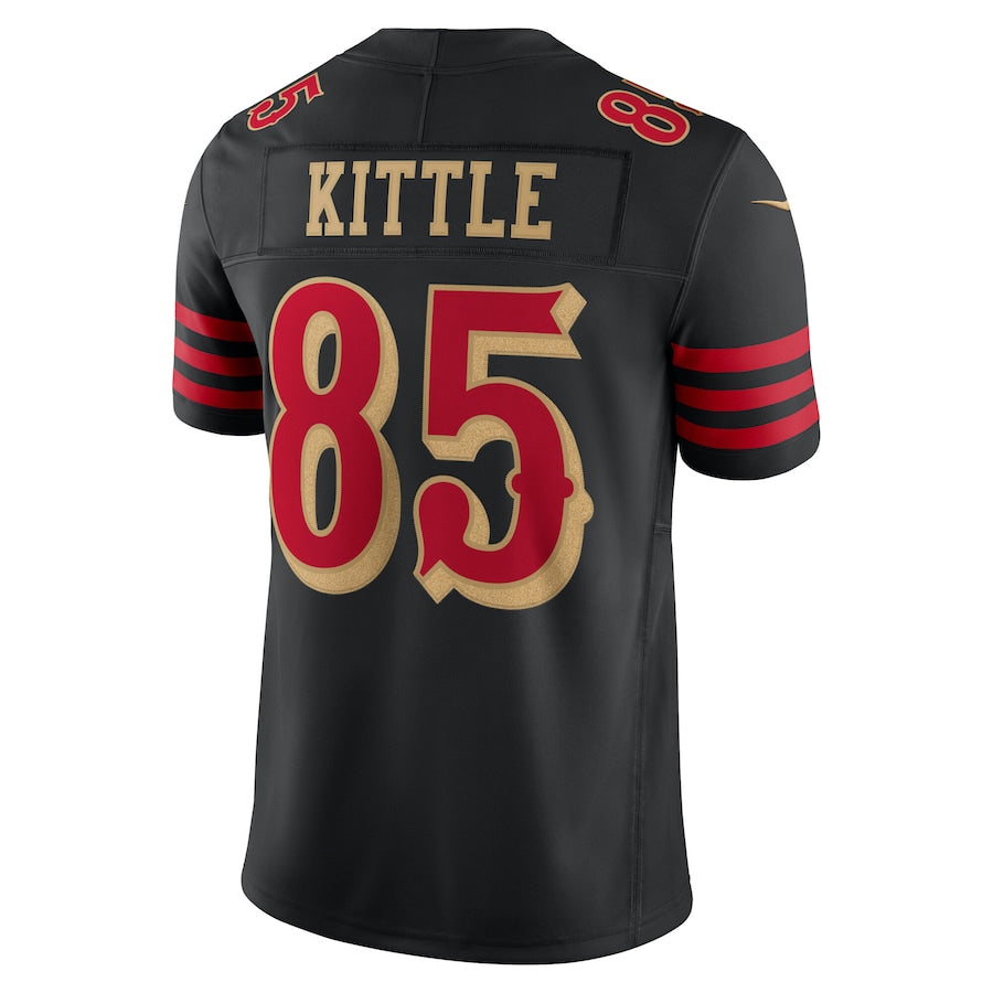 Kooe SF.49ers #85 George Kittle Player Rivalries Collection Vapor Limited Black Stitched Jersey