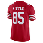 Kooe SF.49ers #85 George Kittle Player Scarlet Vapor F.U.S.E. Limited Stitched Jerseys