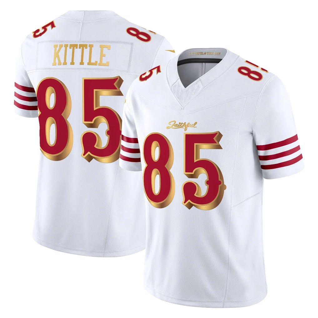 Kooe SF.49ers #85 George Kittle Player White 2025 Rivalries Collection Game Limited Stitched Jerseys