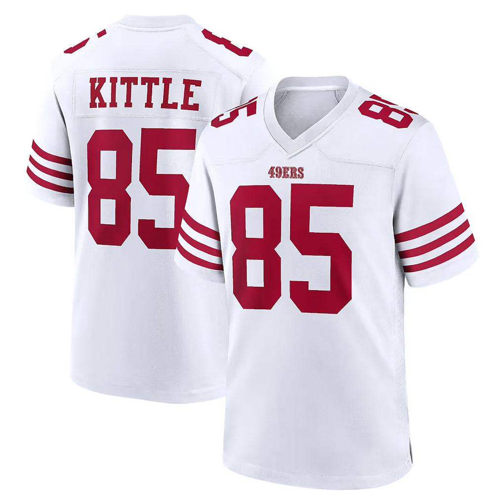 Kooe SF.49ers #85 George Kittle Player White Game Home Stitched Jerseys
