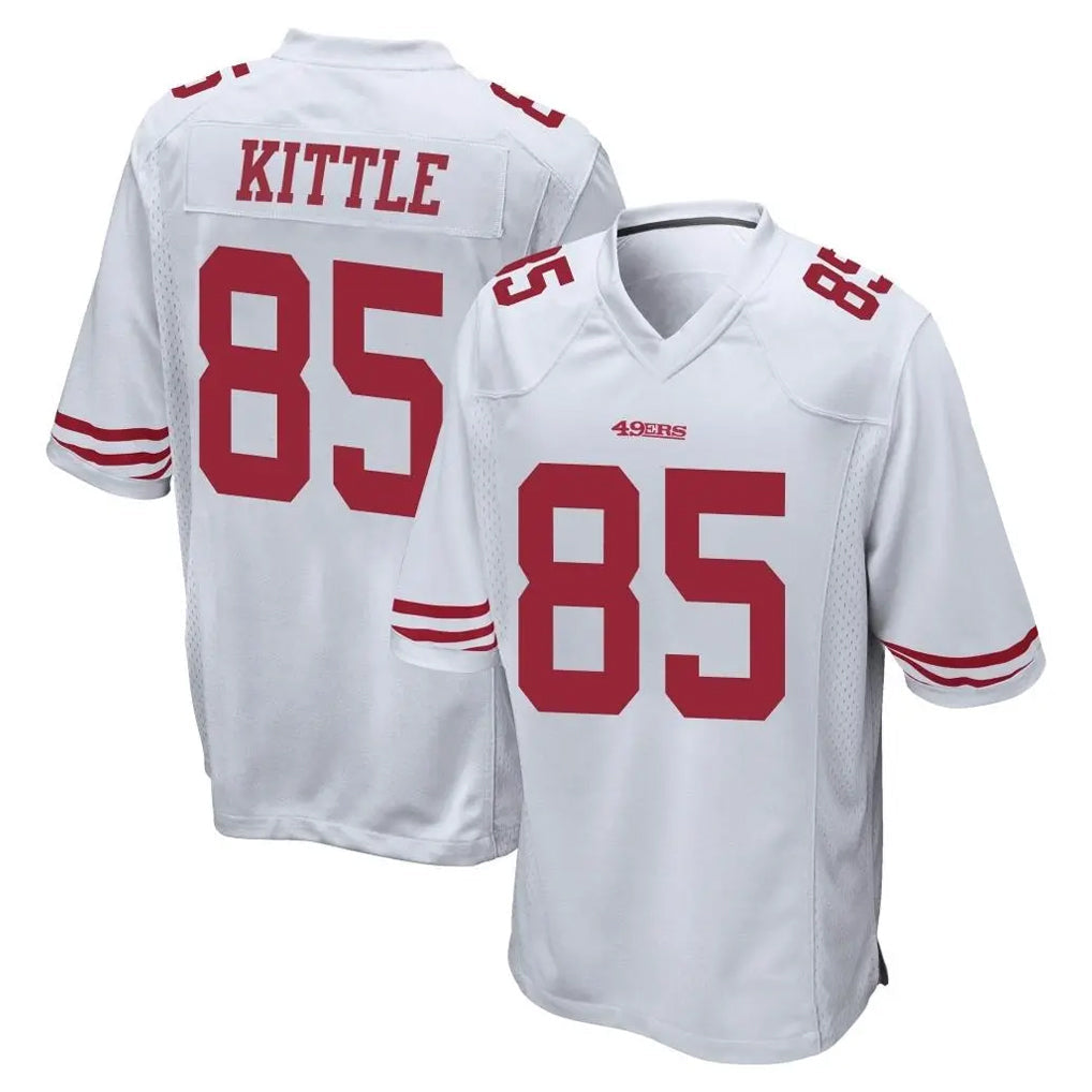 Kooe SF.49ers #85 George Kittle Player White Home Game Stitched Jerseys