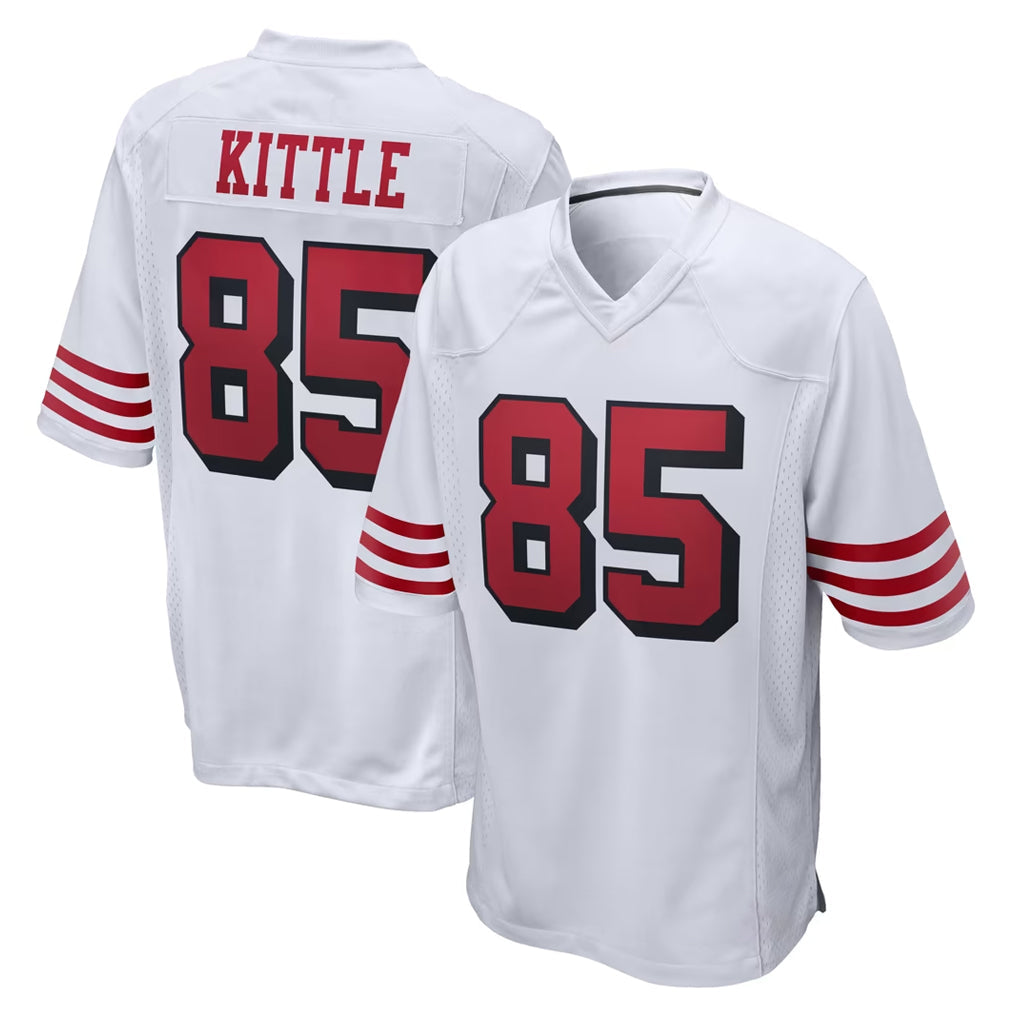 Kooe SF.49ers #85 George Kittle Player White Limited Home Game Stitched Jerseys