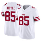 Kooe SF.49ers #85 George Kittle Player White Limited Vapor F.U.S.E. Home Game Stitched Jerseys