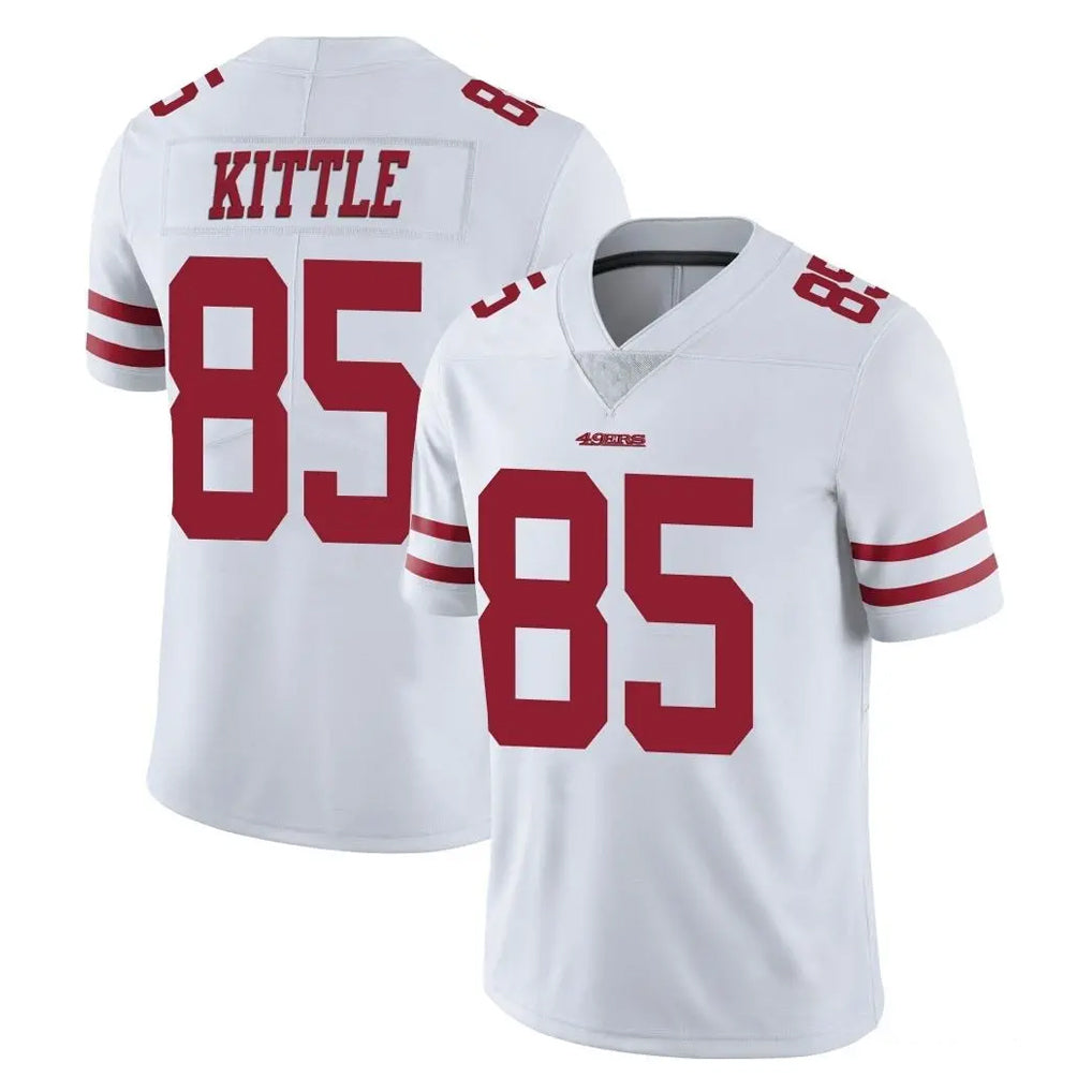 Kooe SF.49ers #85 George Kittle Player White Limited Vapor Untouchable Home Game Stitched Jerseys