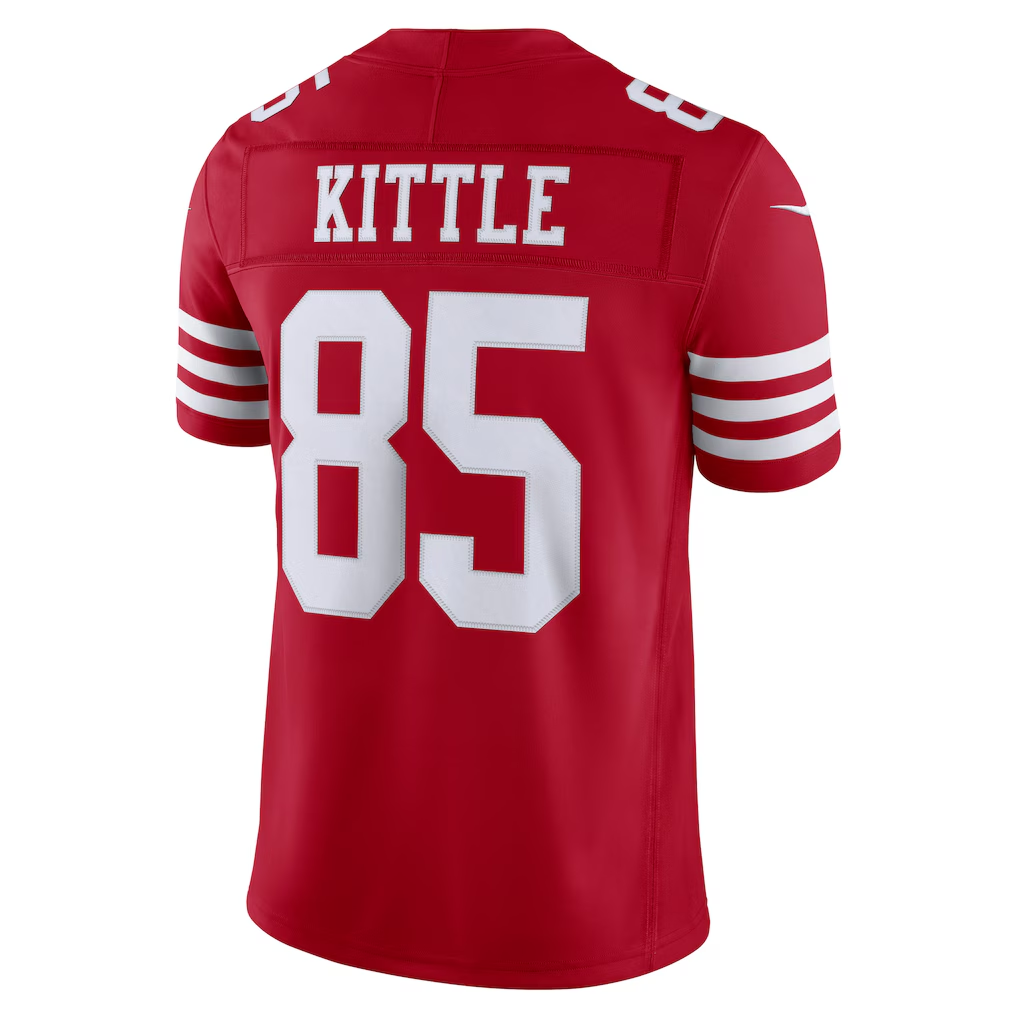 Kooe SF.49ers #85 George Kittle Scarlet Team Vapor F.U.S.E. Stitched Limited Jerseys