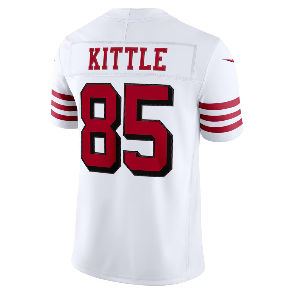 Kooe SF.49ers #85 George Kittle White Alternate Vapor F.U.S.E. Stitched Limited Jerseys