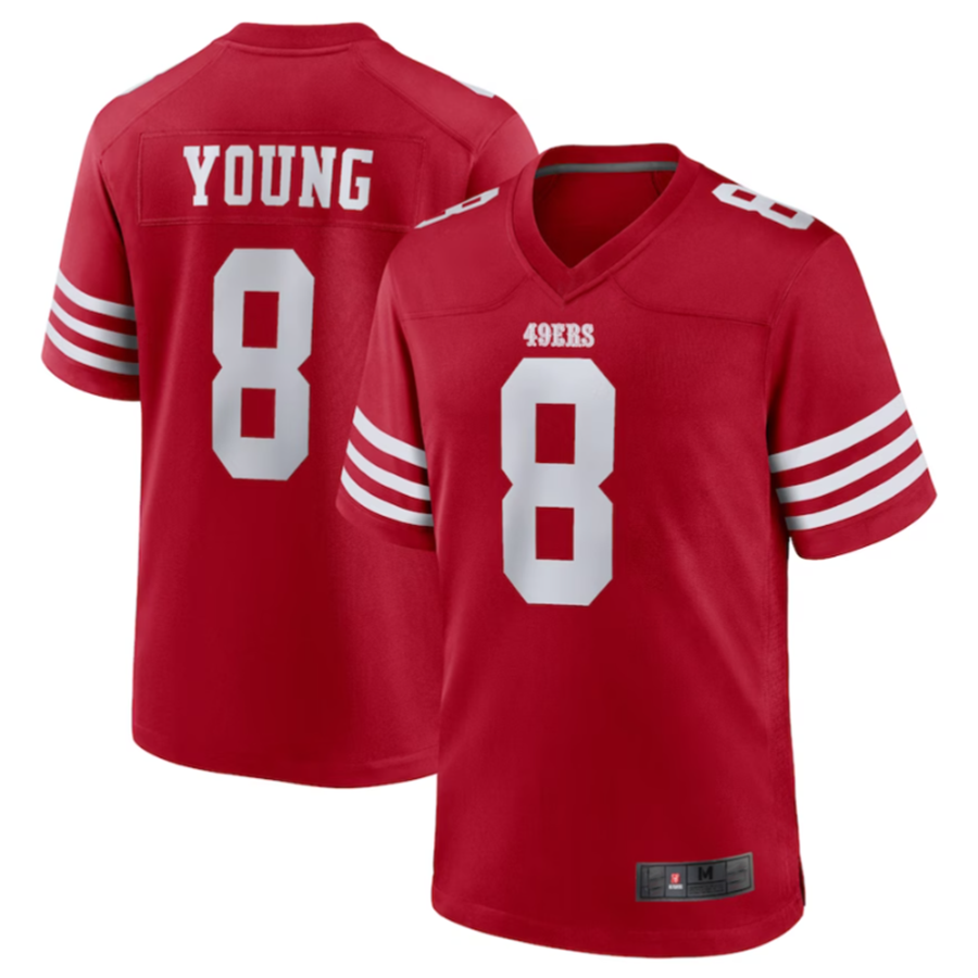 Kooe SF.49ers #8 Steve Young Scarlet Retired Player Game American Stitched Jersey