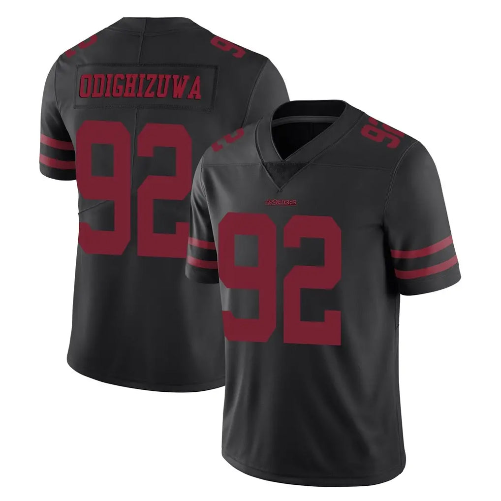 Kooe SF.49ers #92 Osa Odighizuwa Player Black Alternate Limited Vapor Untouchable Home Game Stitched Jerseys