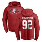 Kooe SF.49ers #92 Osa Odighizuwa Player Red LOGO Pullover Hoodies Home Game Stitched Jerseys