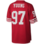 Kooe SF.49ers #97 Bryant Young Mitchell & Ness Scarlet Legacy Replica Jersey