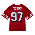 Kooe SF.49ers #97 Bryant Young Mitchell & Ness Scarlet Legacy Replica Stitched Puhic Jersey