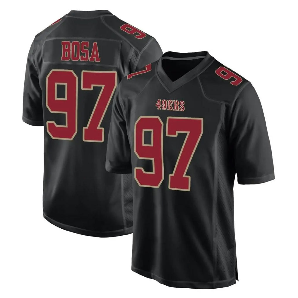 Kooe SF.49ers #97 Nick Bosa Player Black Fashion Home Game Stitched Jerseys