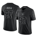 Kooe SF.49ers #97 Nick Bosa Player Black Limited Reflective Home Game Stitched Jerseys