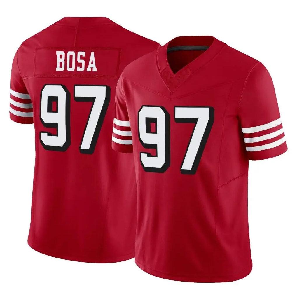 Kooe SF.49ers #97 Nick Bosa Player Red Limited Alternate Vapor F.U.S.E. Home Game Stitched Jerseys