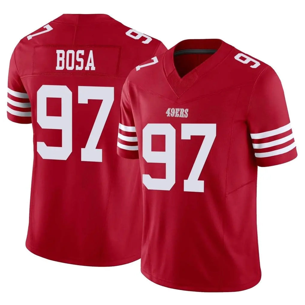 Kooe SF.49ers #97 Nick Bosa Player Red Limited Vapor F.U.S.E. Home Game Stitched Jerseys