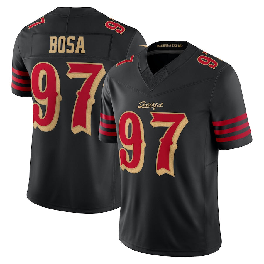 Kooe SF.49ers #97 Nick Bosa Player Rivalries Collection Vapor Limited Black Stitched Jersey