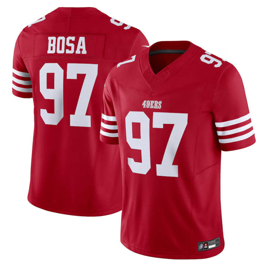 Kooe SF.49ers #97 Nick Bosa Player Scarlet Vapor F.U.S.E. Limited Stitched Jerseys