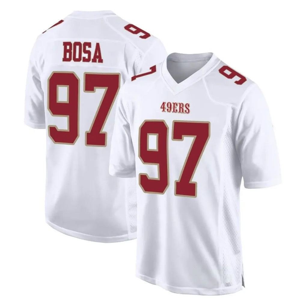Kooe SF.49ers #97 Nick Bosa Player White Fashion Home Game Stitched Jerseys