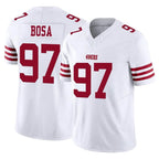 Kooe SF.49ers #97 Nick Bosa Player White Limited Vapor F.U.S.E. Home Game Stitched Jerseys