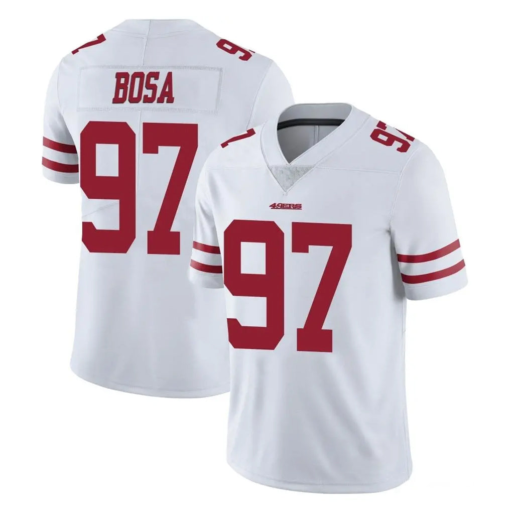 Kooe SF.49ers #97 Nick Bosa Player White Limited Vapor Untouchable Home Game Stitched Jerseys