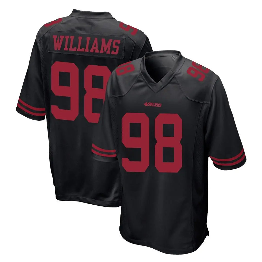 Kooe SF.49ers #98 Mykel Williams Player Black Alternate Home Game Stitched Jerseys