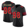 Kooe SF.49ers #98 Mykel Williams Player Black Limited Rivalries Collection Home Game Stitched Jerseys