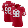 Kooe SF.49ers #98 Mykel Williams Player Red Game Home Stitched Jerseys