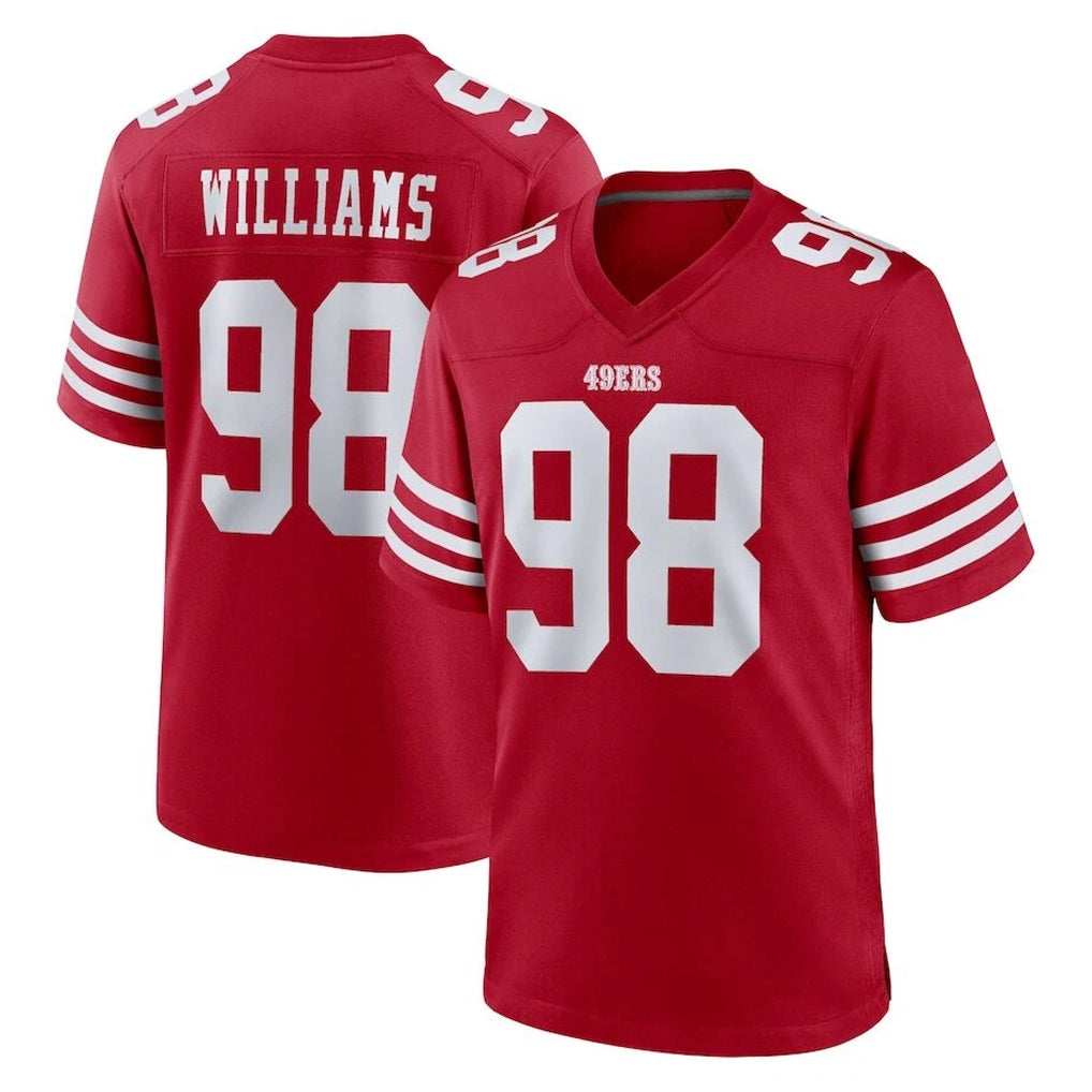 Kooe SF.49ers #98 Mykel Williams Player Red Game Home Stitched Jerseys