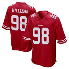 Kooe SF.49ers #98 Mykel Williams Player Red Home Game Stitched Jerseys