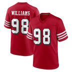 Kooe SF.49ers #98 Mykel Williams Player Red Limited Alternate Home Game Stitched Jerseys